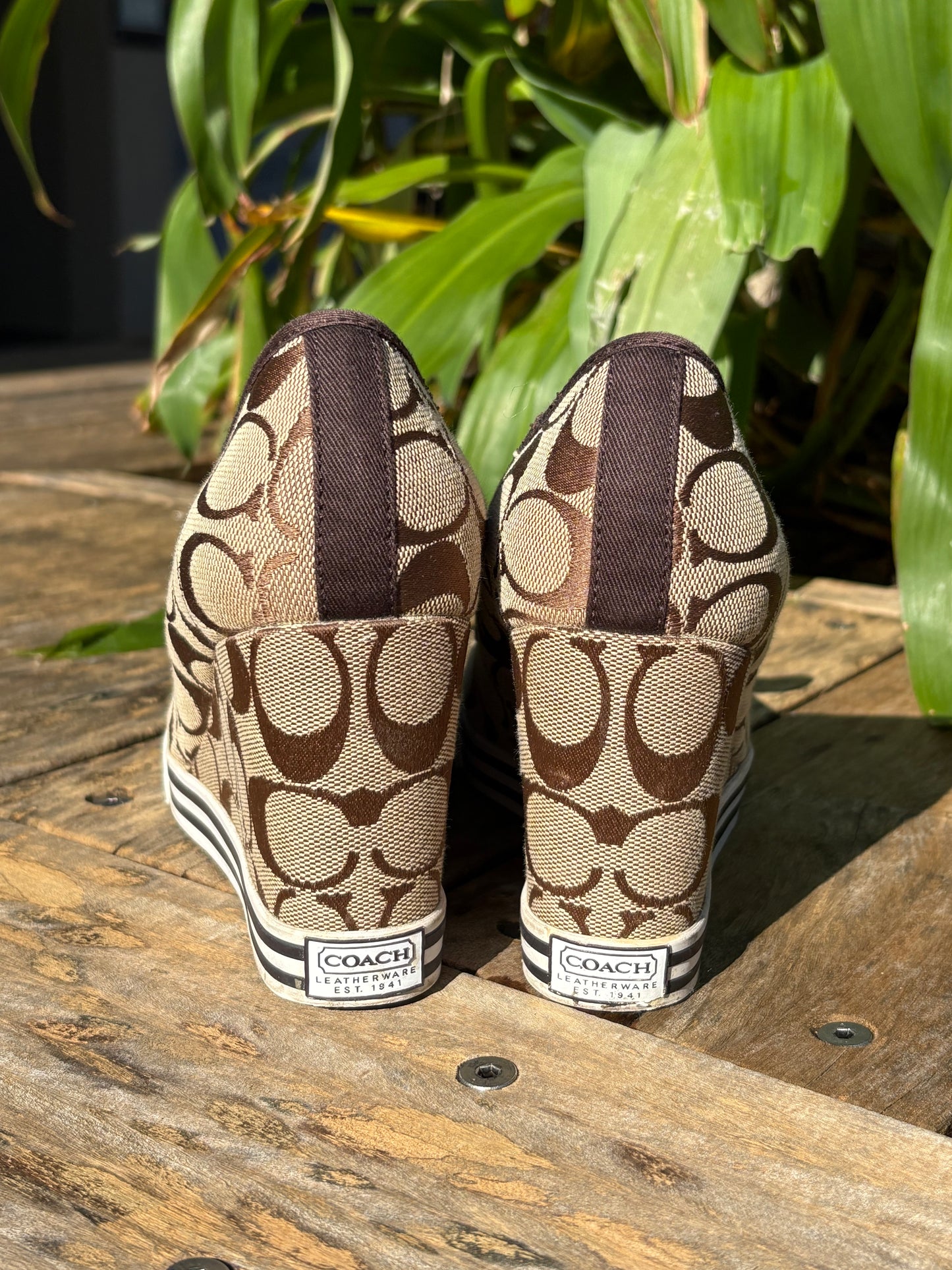 Coach wedge sneaker heels