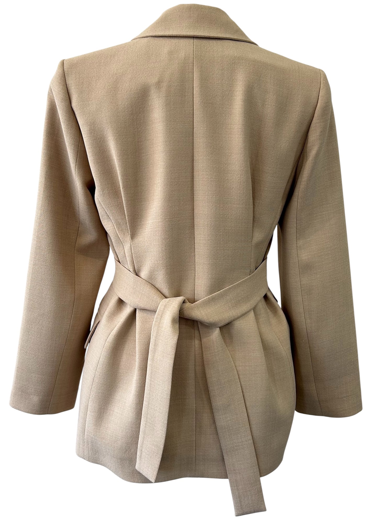 Nocturne Tan Belted Blazer