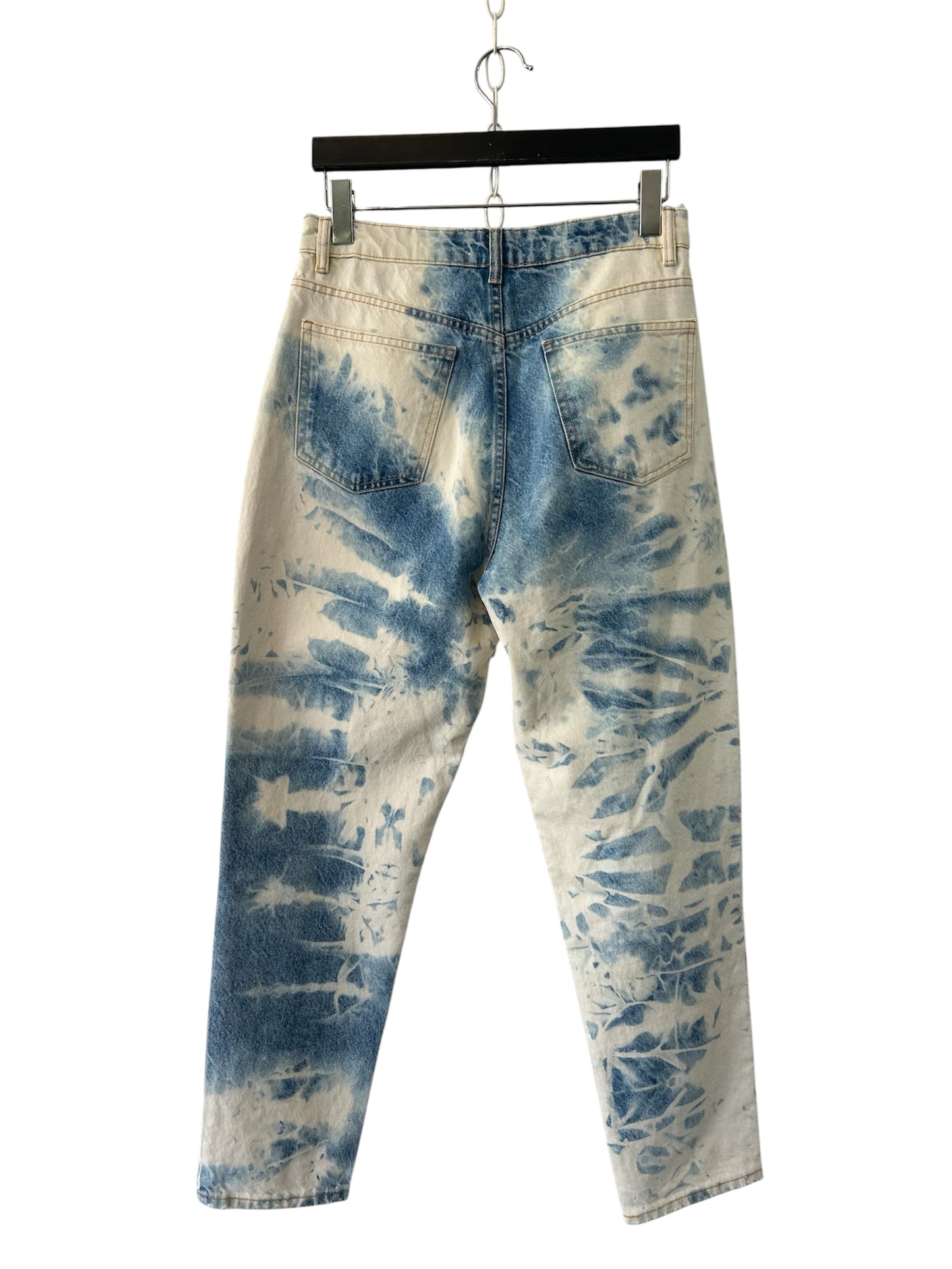 Germanier Acid Wash Jeans with Pink Accents