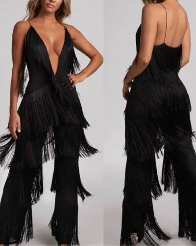 Meshki fringe jumpsuit