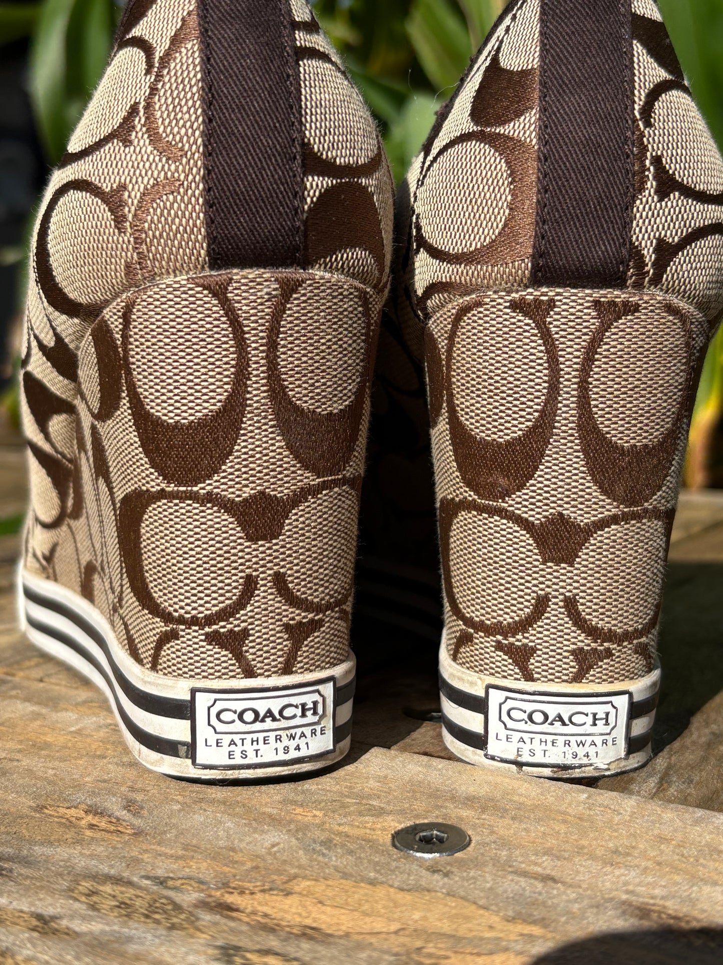 Coach wedge sneaker heels