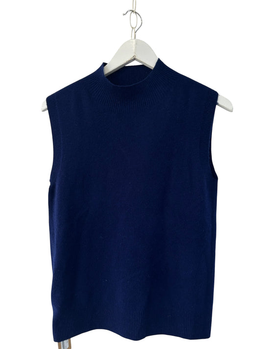 Dark Blue Merino Knit Vest