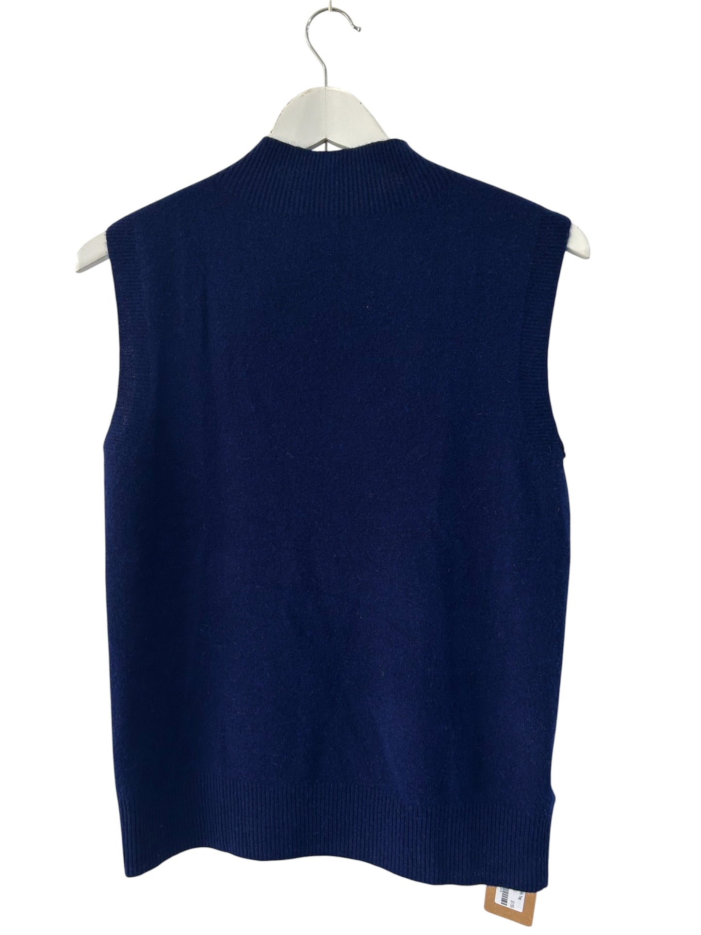 Dark Blue Merino Knit Vest