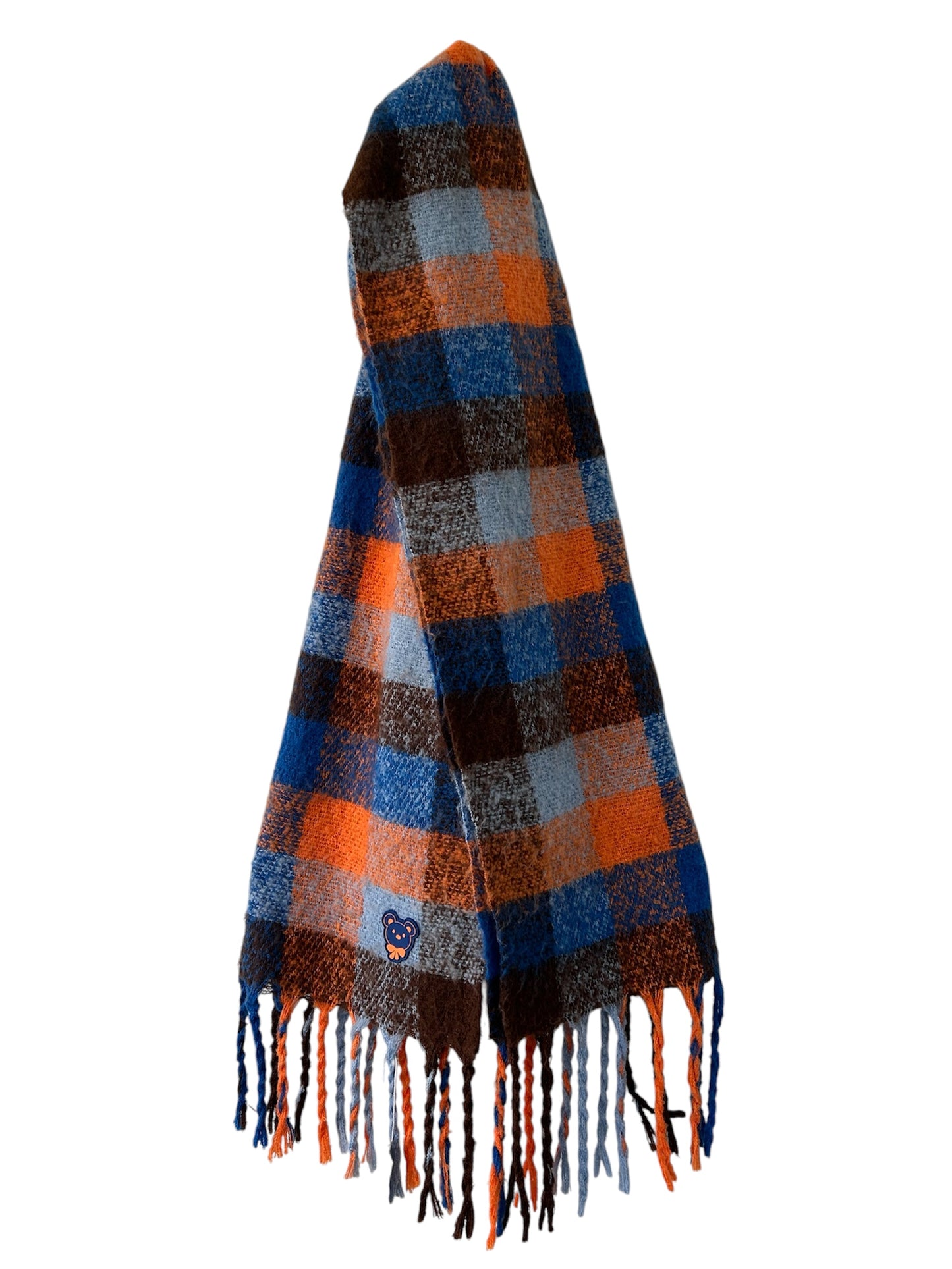 Orange and Blue Plaid Scarf
