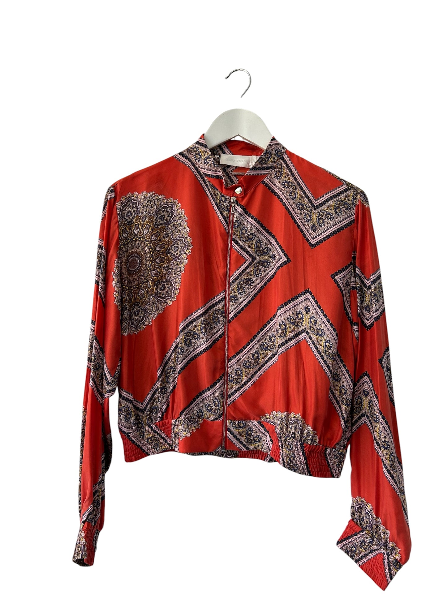 Zimmerman Silk Orange Bomber Jacket
