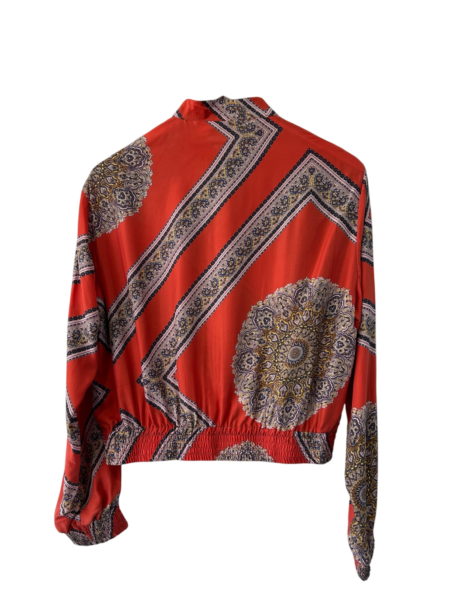 Zimmerman Silk Orange Bomber Jacket