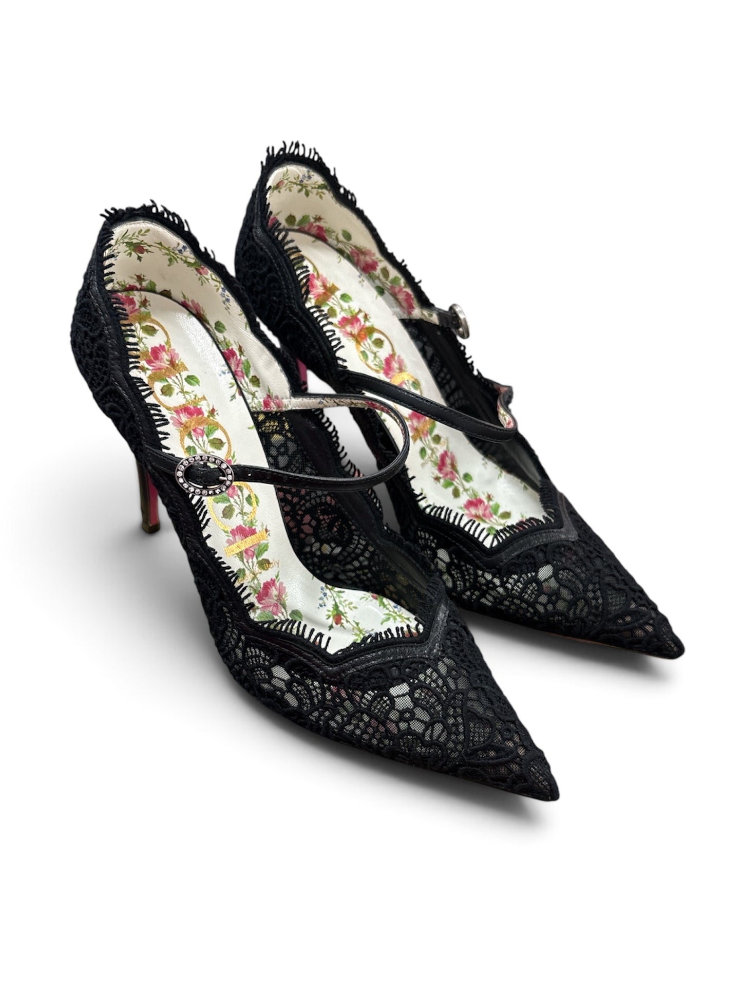 Gucci Black Lace Heels