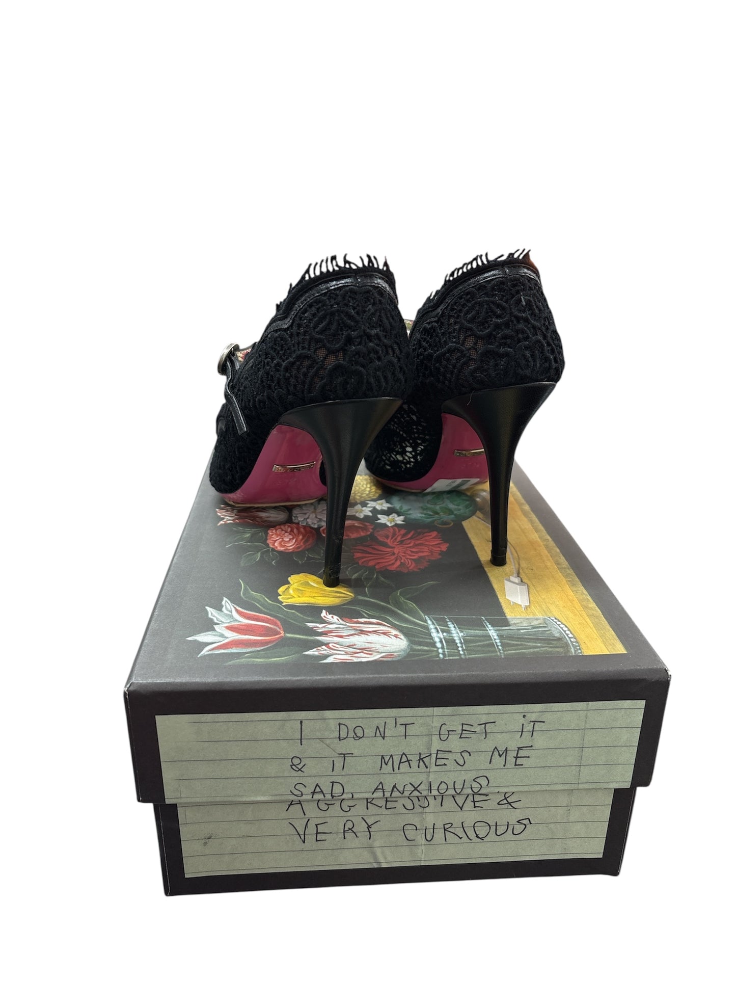 Gucci Black Lace Heels