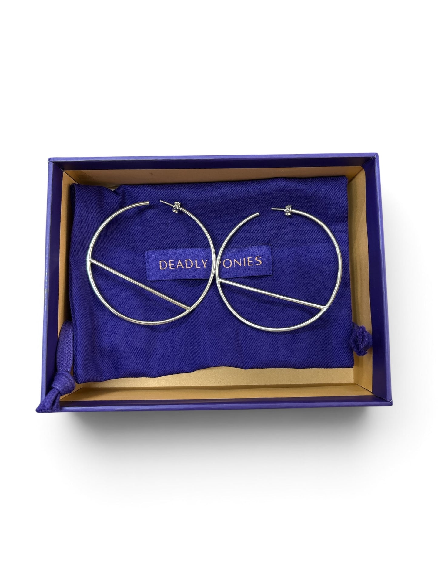 Deadly Ponies Silver Hoop Earrings