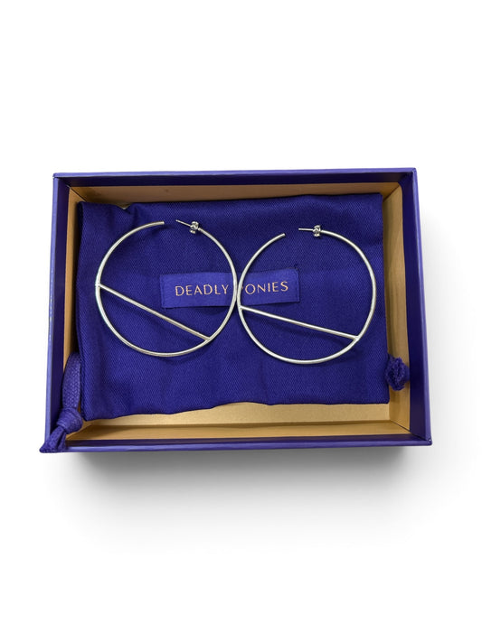 Deadly Ponies Silver Hoop Earrings