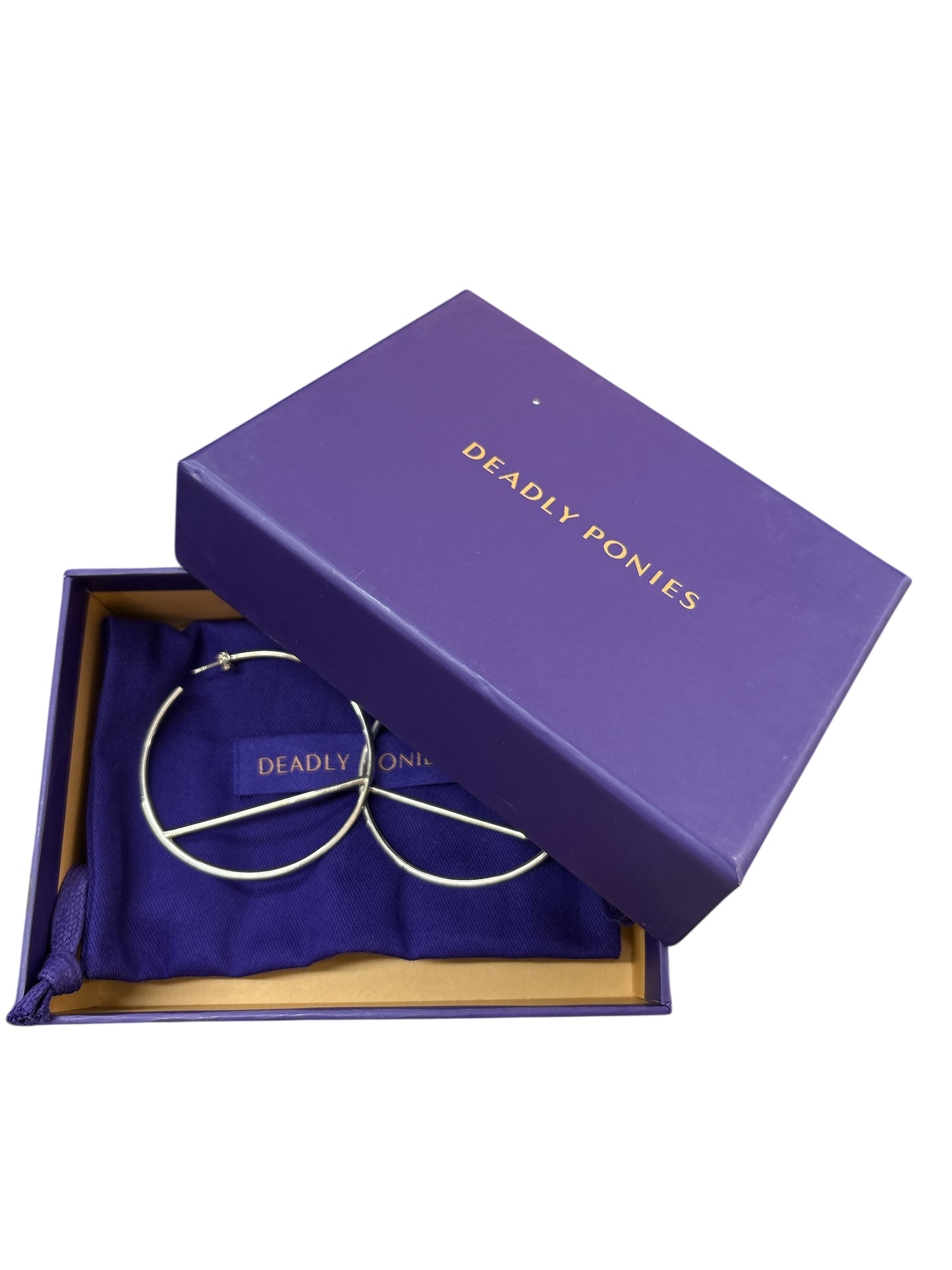 Deadly Ponies Silver Hoop Earrings
