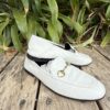 Gucci White Leather Horsebit Loafers - Image 5