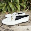Gucci White Leather Horsebit Loafers - Image 2